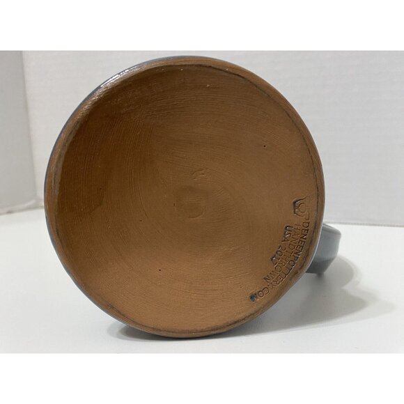 Deneen Pottery Love Your Melon Coffee Mug Cup Gray Drip Glaze Cancer Support - Picture 5 of 6